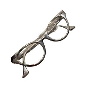 Vintage J Hasday Chrome Cat Glasses